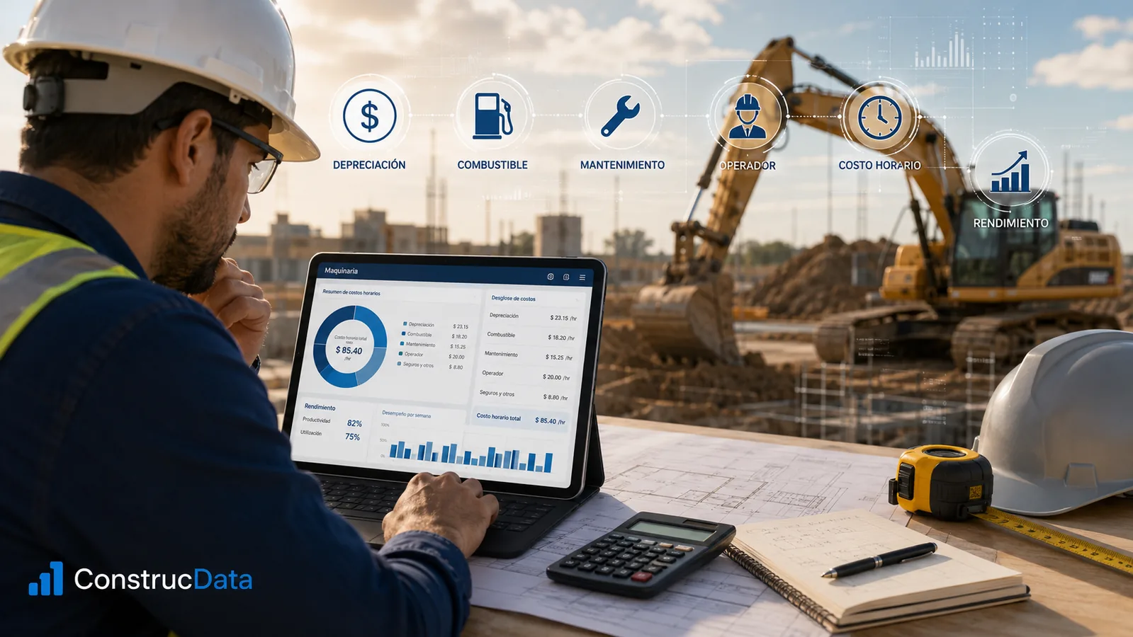 Cómo calcular el costo horario de maquinaria en construcción