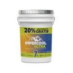 Impermeabilizante Ultra Fibratado Máxima protección solar Impercool - 7 Años de 22.7 Lts - Blanco