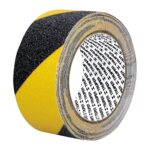 Rollo de cinta antiderrapante Truper 5 m amarilla/negra 50 mm con abrasivo Mod. CIA-25P